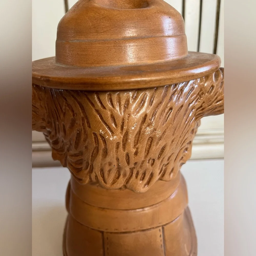 Vintage 1960s Twin Winton Smokey The Bear Cookie Jar Canister Forest Ranger